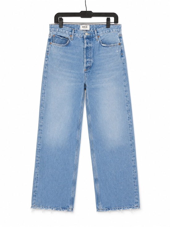 Agolde Denim - Agolde Light Blue High-Rise Wide Leg Jeans